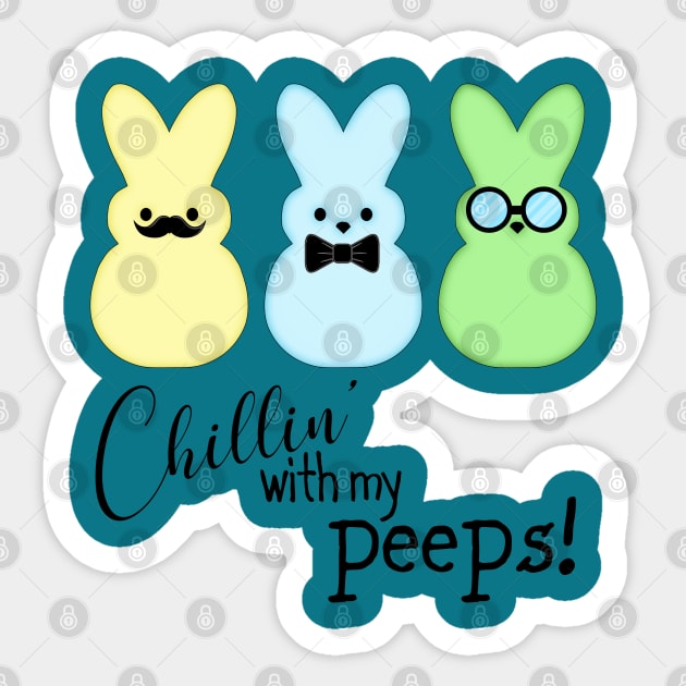 Chillin' With My Peeps - Boys Sticker by PeppermintClover